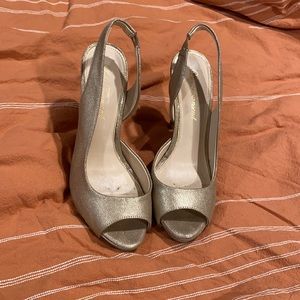 Sparkly gold heels. Worn once